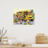 80年代のオールドスクールレトロすごいおもしろい時間! ポスター (キッチン)