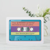 80年代のカラフルレトロ音楽カセット 招待状 (スタンド正面)