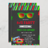 80年代のクリスマスパーティー招待状 招待状 (正面/裏面)