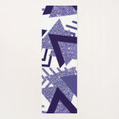 80年代のクール抽象芸術 |紫色のパッションシェイプパターン ヨガマット (裏面)