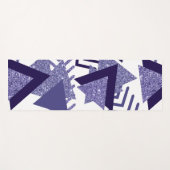 80年代のクール抽象芸術 |紫色のパッションシェイプパターン ヨガマット (正面(横))