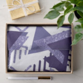 80年代のクール抽象芸術 |紫色のパッションシェイプパターン 薄葉紙 (ギフト)