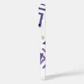 80年代のクール抽象芸術 |紫色のパッションシェイプモノグラム Case-Mate iPhoneケース (裏面 / 左)