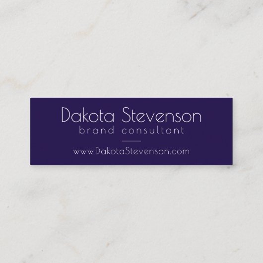 80年代のクール抽象芸術 |紫色のパッションシェイプWebサイト スキニー名刺 (裏面)