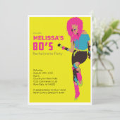 80年代のグラマラスなバチェロレッテパーティー 招待状 (スタンド正面)