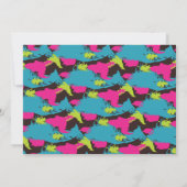 80年代のグラマラスなバチェロレッテパーティー 招待状 (裏面)