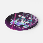 80年代のグラムパープルパーティープレートに戻ろう ペーパープレート (アングル)