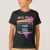 80年代のゲットーの発破工のboombox tシャツ (正面)