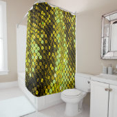 80年代のスタイルが織り物を引き抜いた。 シャワーカーテン (インサイチュ)