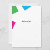 80年代のスタイルはっきりしたの形状と色 サンキューカード (裏面)