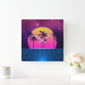 80年代のスタイルレトロ未来の壁時計 スクエア壁時計 (ホーム)