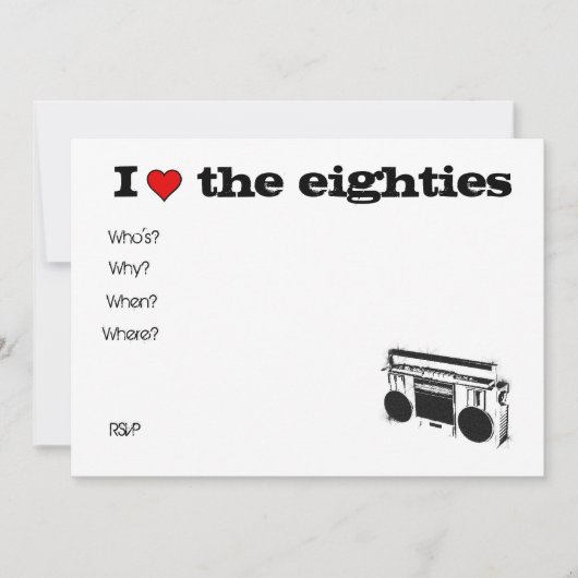 80年代のステレオ招待状 招待状 (正面)