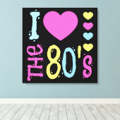 80年代のディスコの衣装が大好き キャンバスプリント (インサイチュ (ウッドフロア))