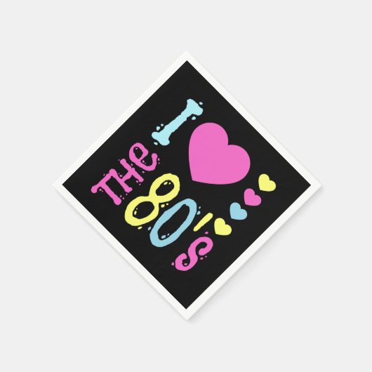 80年代のディスコの衣装が大好き スタンダードカクテルナプキン (角)