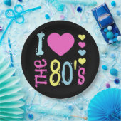 80年代のディスコの衣装が大好き ペーパープレート (パーティー)