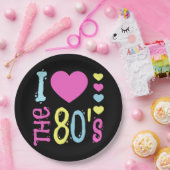 80年代のディスコの衣装が大好き ペーパープレート (パーティー)