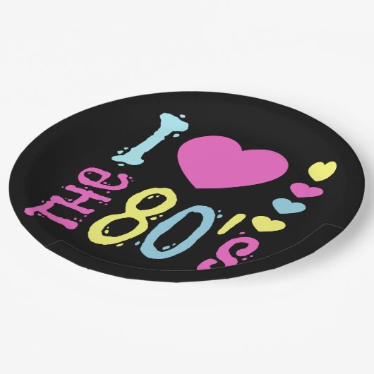 80年代のディスコの衣装が大好き ペーパープレート (アングル)