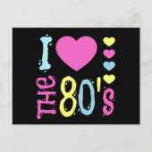 80年代のディスコの衣装が大好き ポストカード (正面)