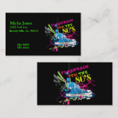 80年代のネオンのスニーカーへのフラッシュバック 名刺 (正面/裏面)