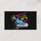 80年代のネオンのスニーカーへのフラッシュバック 名刺 (裏面)
