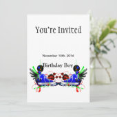 80年代のネオンスニーカー私の誕生日デート 招待状 (スタンド正面)