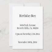 80年代のネオンスニーカー私の誕生日デート 招待状 (裏面)