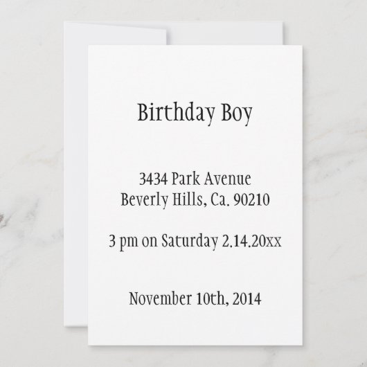 80年代のネオンスニーカー私の誕生日デート 招待状 (裏面)