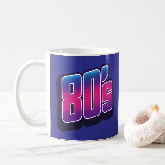 80年代のネオン コーヒーマグカップ (ドーナツ)