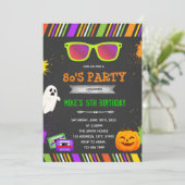 80年代のハロウィン誕生日パーティー招待状 招待状 (スタンド正面)