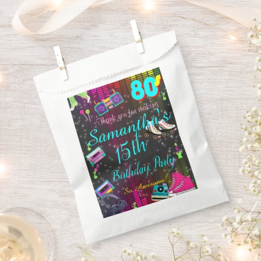 80年代のバッグ、80年代に戻る、あらゆる時代、 フェイバーバッグ (クリップ留めされた状態)