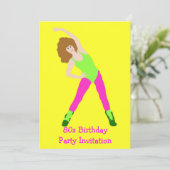 80年代のパーティの招待状80年代レトロ蛍光灯 招待状 (スタンド正面)