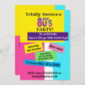 80年代のパーティー素晴らし全80年代 招待状 (正面/裏面)