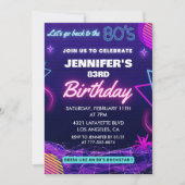 80年代のパーティー83歳の誕生日招待状に戻る 招待状 (正面)