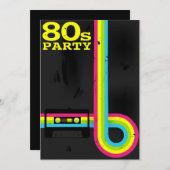 80年代のパーティー 招待状 (正面/裏面)