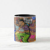 80年代のヒップホップのクラシックなマグ マグカップ (中央)