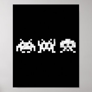80年代のビデオゲーム レトロゲーム アーケード ゲーム好きな人へのプレゼントに ポスター
