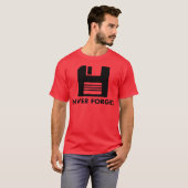 80年代のフロッピーディスクの友達を決して忘れない Tシャツ (正面フル)