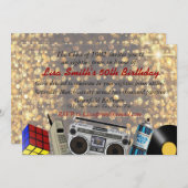 80年代のプロムパーティー 招待状 (正面/裏面)