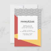80年代のポップアート メンフィススタイルの受付カード 招待状 (正面)