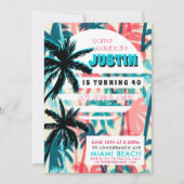 80年代のマイアミ・バースデーパーティーへようこそ 招待状 (正面)