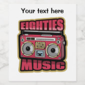 80年代のミュージックステレオ ワインラベル (シングルラベル)