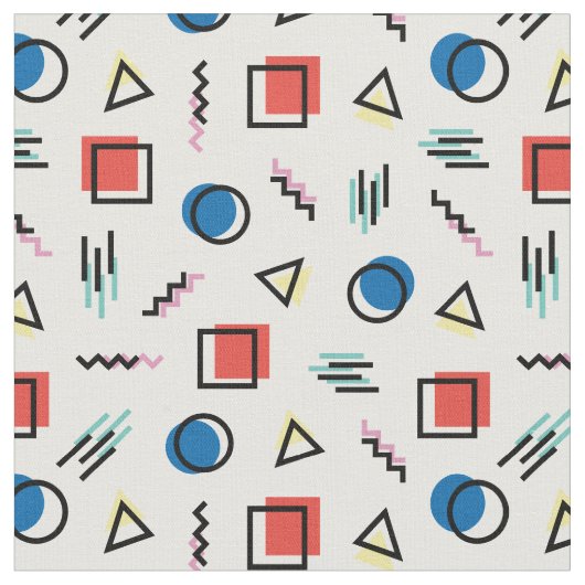 80年代のメンフィスの抽象芸術のスタイルの生地 ファブリック (クローズアップ)