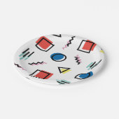 80年代のメンフィスの抽象芸術のスタイル ペーパープレート (アングル)
