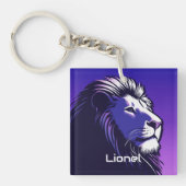 80年代のライオンとヒョウ キーホルダー (正面)