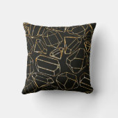 80年代のレトロなスタイルでシームレスな幾何学的パターン。ポップ・アートの クッション (裏面)