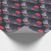 80年代のレトロのカセットテープおよびレコード ラッピングペーパー (角)