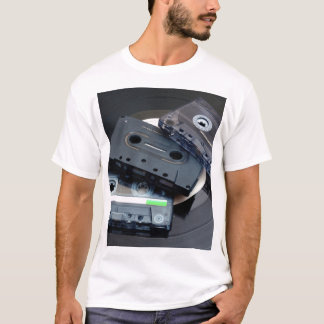 80年代のレトロのデザイン-オーディオ・カセットテープテープ Tシャツ