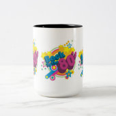 80年代のレトロの80年代のマグに戻る ツートーンマグカップ (中央)