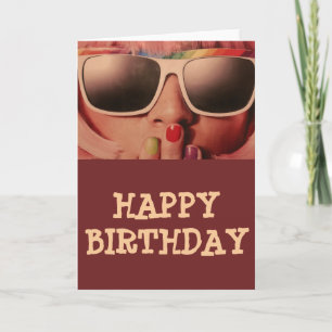 80年代のレトロファッション誕生日 カード