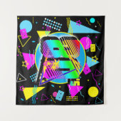 80年代のレトロヴィンテージスタイル タペストリー (正面(横))